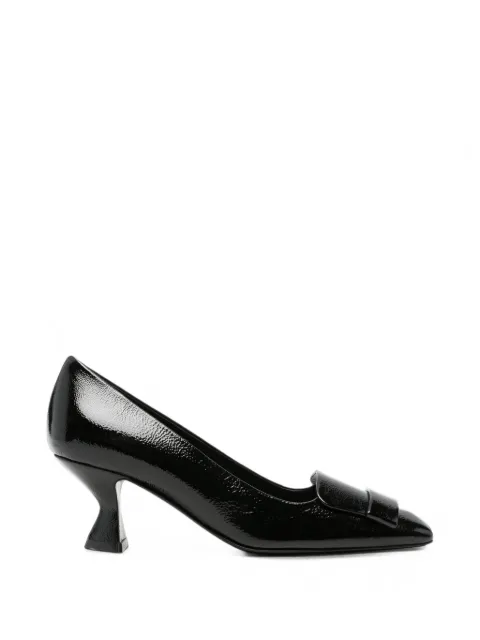 Sergio Rossi buckle-detail architectural-heel pumps Black B14550MFL4101101000