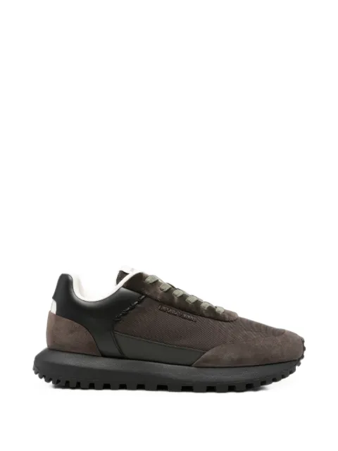Emporio Armani suede-panelled sneakers Brown EM004839AF29491