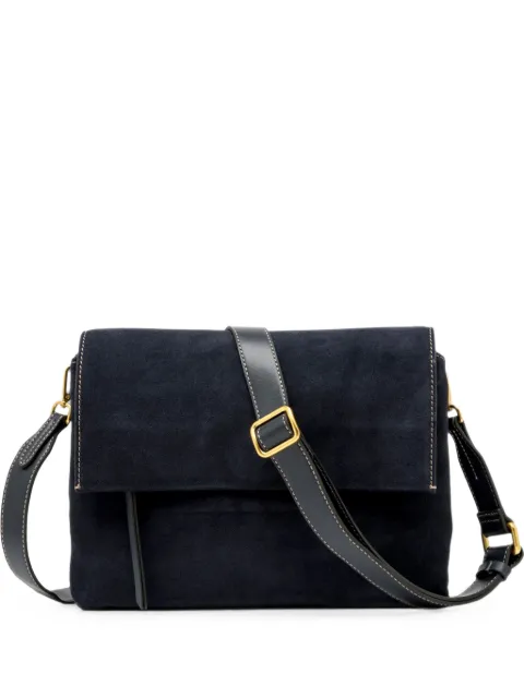 GIANNI CHIARINI medium Three suede cross body bag Blue BS12295COMMCMPL14596