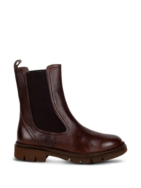 STATUS elasticated-panel leather Chelsea boots Brown S8508GNAPPALEVANTO