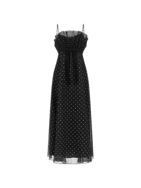 ZIMMERMANN frill pleated midi dress Black 8965DF26RBDT