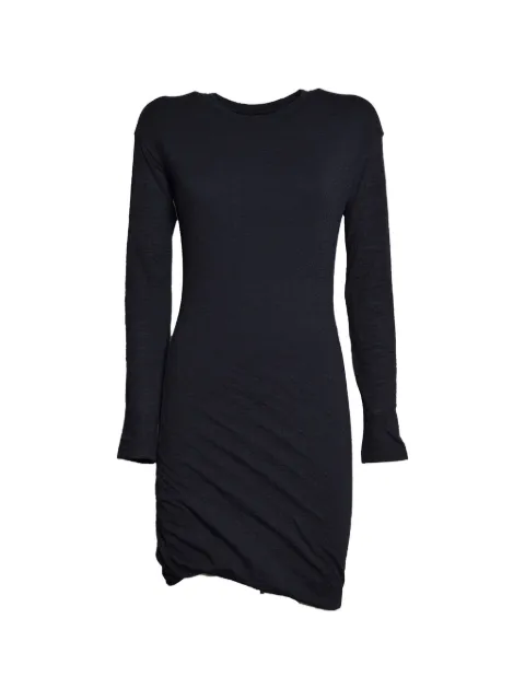Jil Sander ruched long-sleeve mini dress Black J02CT0634J41422