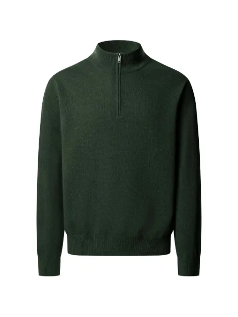 Hackett London quarter-zip elbow-patch sweater Green HM7000243