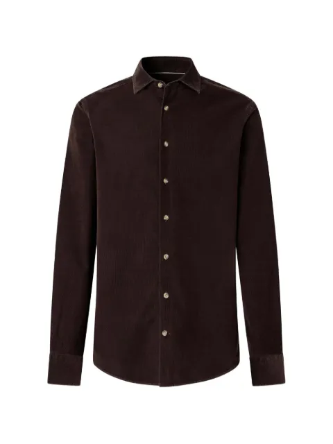 Hackett London tailored-fit long-sleeve shirt Brown HM3010857