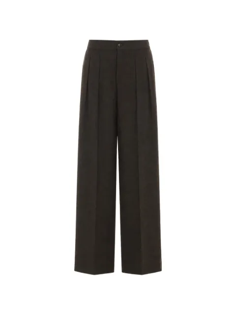 Eleh pleated wide-leg trousers Brown 0229MORO
