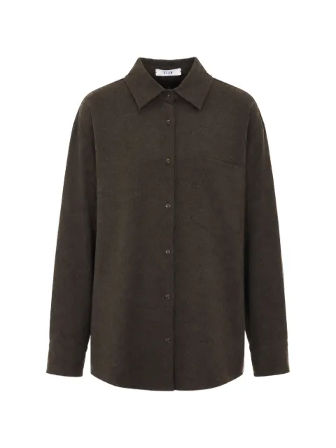 Eleh chest-pocket long-sleeve shirt Brown 0228MORO