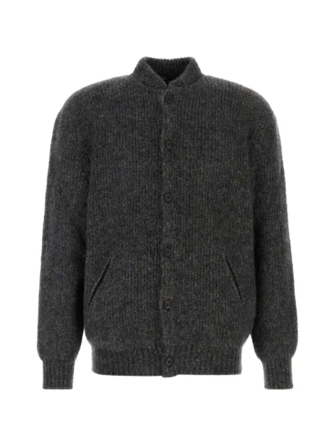 Giorgio Armani button-up mohair-blend cardigan Grey GM004723AF30082