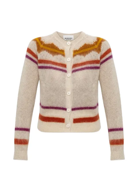 MARANT ÉTOILE Molly striped cardigan Neutrals CA0182FAD3L06E