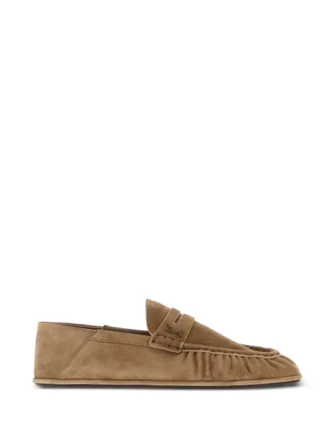 Saint Laurent Le Loafer suede loafers Neutrals A006OM27DTT