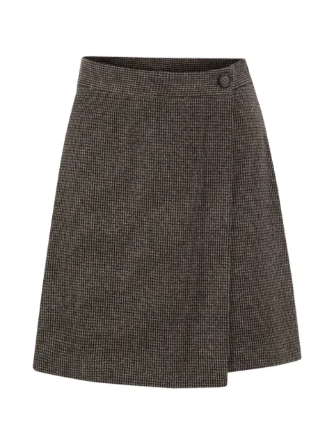 Weekend Max Mara houndstooth wrap-effect skort Brown 5786056206