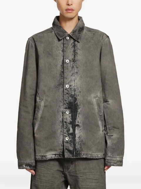 Rick Owens DRKSHDW Brad washed denim jacket Grey DU02F6786DRK