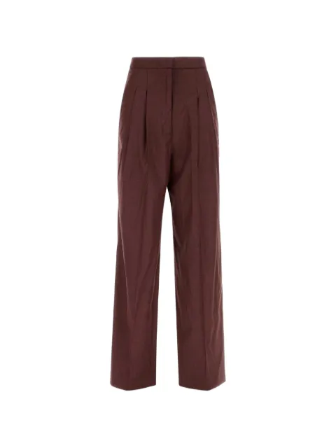 PT Torino Grace pleated wide-leg trousers Red CDVSGCZ00STDMA25