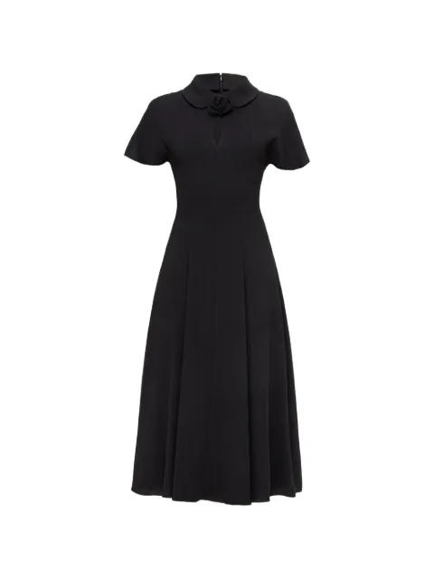 NISSA floral-detail midi dress Black RC16625