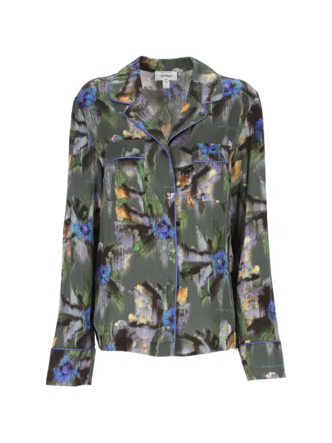 Off-White floral-print shirt Green 2FB00518TW312