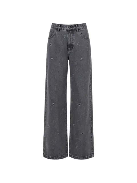 Federica Tosi distressed wide-leg jeans Grey 30820306
