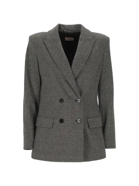 Marella double-breasted peak-lapels blazer Grey 2625916021200401004
