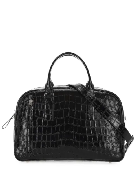 TOM FORD crocodile-effect tote bag Black H0781LCL632Y