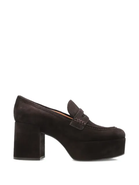 Gianvito Rossi suede platform loafers Brown G2536335RICSUEMOKA