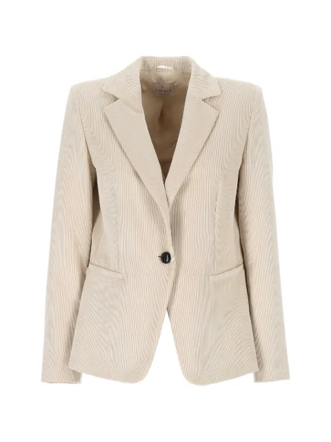 EMME corduroy-effect single-breasted blazer Neutrals 2625046011200