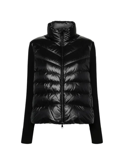 Moncler quilted wool-sleeve sweater Black 939B00024M1131999