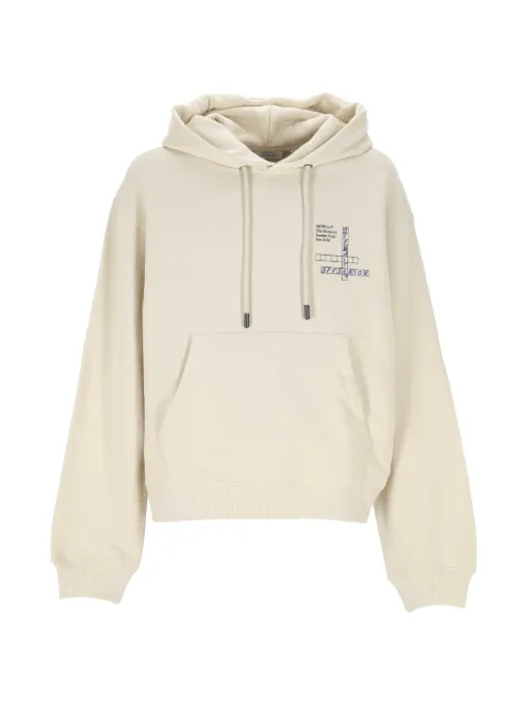 Off-White graphic-print drawstring hoodie Neutrals 44MBB12NF26F00C600
