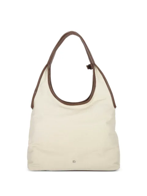 STAND OIL contrast-trim tote bag Neutrals 24A120ACBRCANVASBROWN