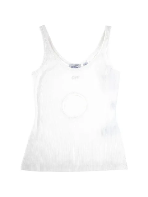 Off-White ribbed-knit cut-out top White 2FA00483TW101