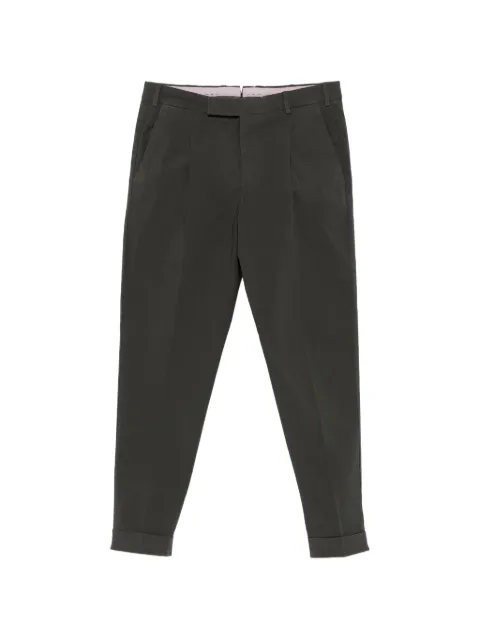 PT Torino pleated turn-up trousers Green CORTZAZ40FWDNK20Y191