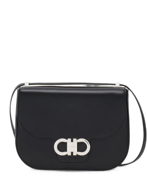 Ferragamo Double Gancini North-South crossbody bag (XS) Black 795224