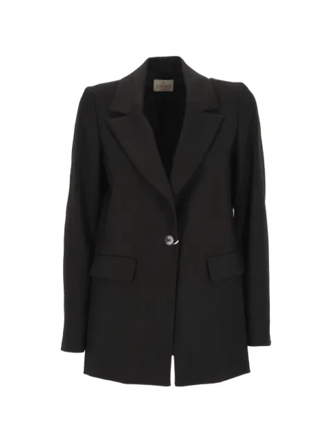 EMME single-breasted notched-lapels jacket Black 2625046061200389009