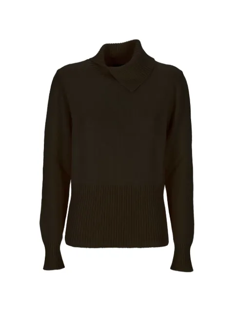 Gran Sasso ribbed-knit roll-neck sweater Brown 2321123810190