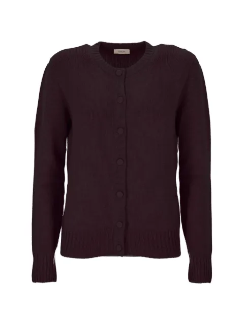 Agnona ribbed-trim button-up cardigan Purple K4120384K080QL77