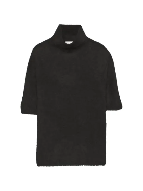 Soft Goat roll-neck short-sleeve sweater Black FW25SF19117ABLACK