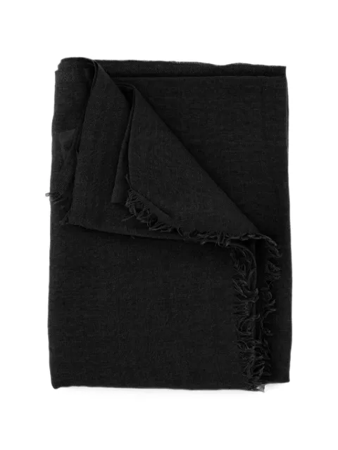 Rick Owens frayed-edge scarf Black RU02F4462SCAR09