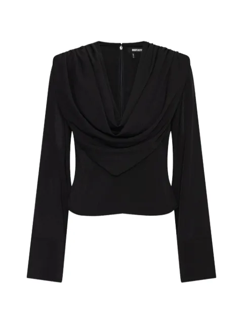 ROTATE BIRGER CHRISTENSEN draped blouse black Black 116645100
