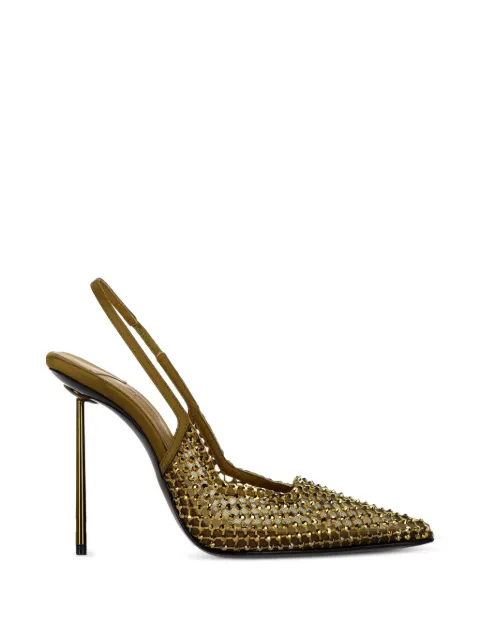 Le Silla Gilda crystal-embellished pumps Gold 6107F100BXPPSSM61A