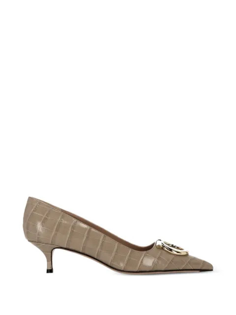 Ferragamo Gancini croc-effect pumps Neutrals 01L9447949881C