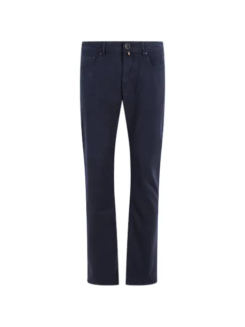 Jacob Cohën logo-patch five-pocket trousers Blue QE004036S4216Y99