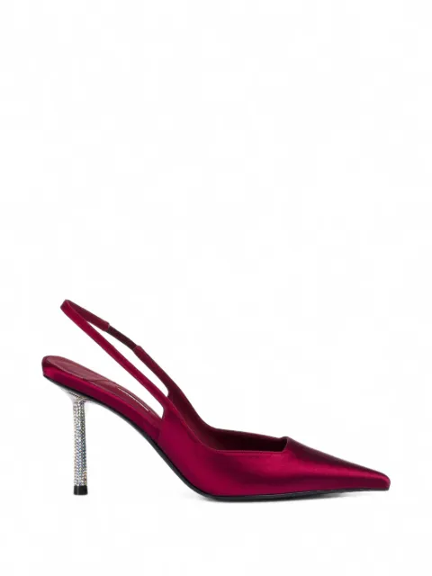 Le Silla Amelia crystal-embellished slingback pumps Red 6103E080BYPPSME160