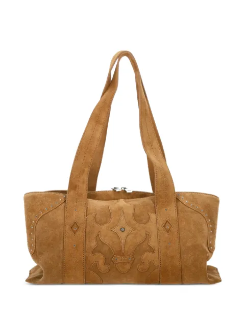 Osoi Shell studded shoulder bag Neutrals 26FB01021328TOFFEEWASTERN