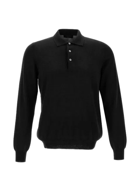 Gran Sasso button-down polo sweater Black 5511214290099