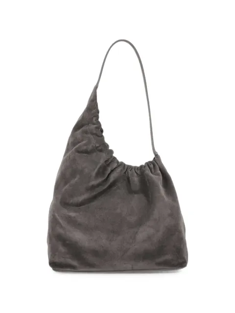 Aesther Ekme Demi Lune Cloud gathered suede tote bag Grey 05CODEC100L24259