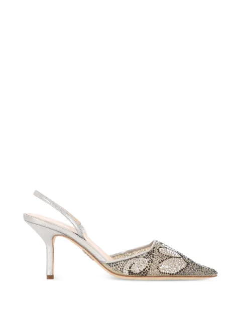 Rodo crystal-embellished slingback pumps Silver S0124509510092