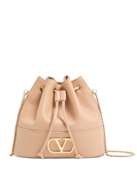 Valentino Garavani VLogo Signature leather shoulder bag Pink WP0T83AWD
