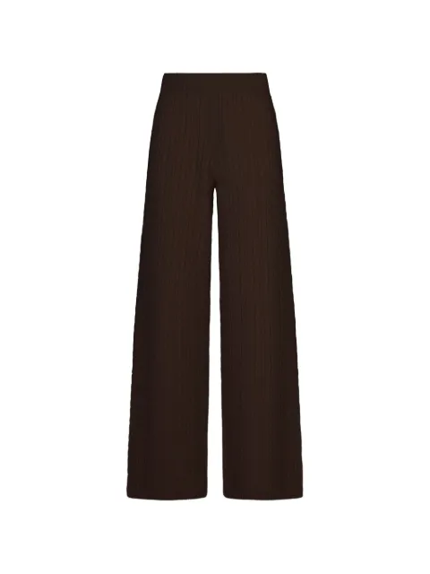 Agnona cable-knit wide-leg trousers Brown K7120106K080QM76