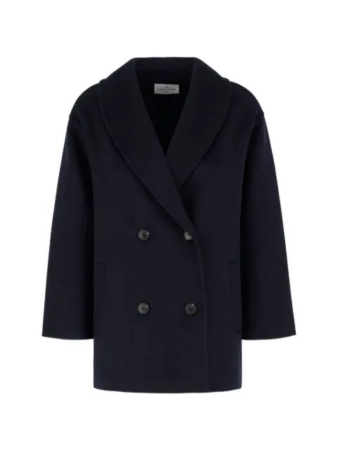 THE DYNAMIS STUDIO double-breasted wool coat Blue DS90F26MIDNIGHT