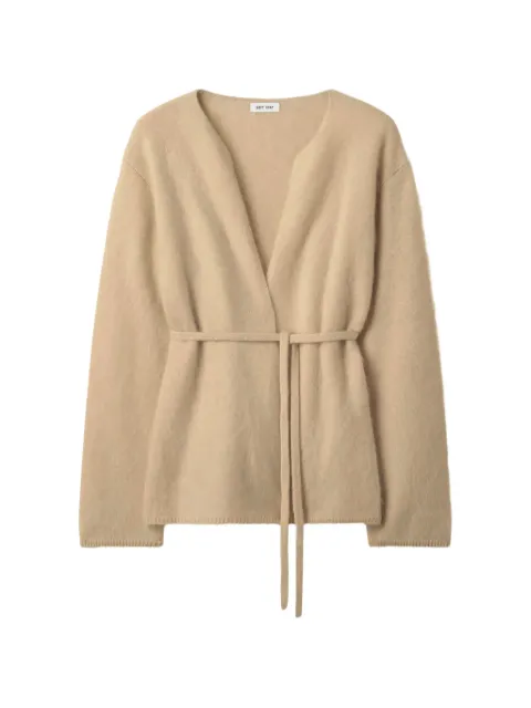 Soft Goat belted cashmere cardigan Neutrals FW25SF24077CAMEL