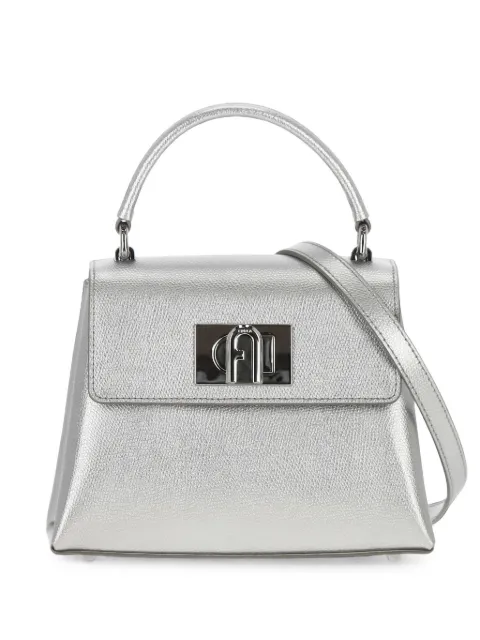 Furla metallic-effect top-handle bag Silver WB00109AMT000