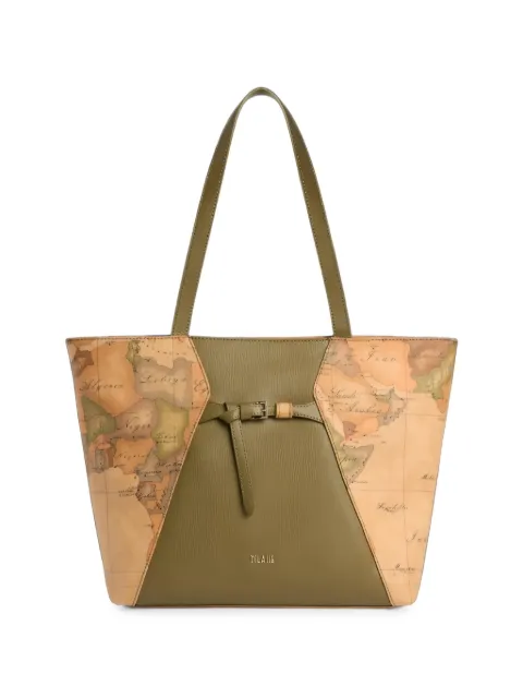 ALVIERO MARTINI 1° CLASSE Geo Classic panelled tote bag Green LG07G6540667