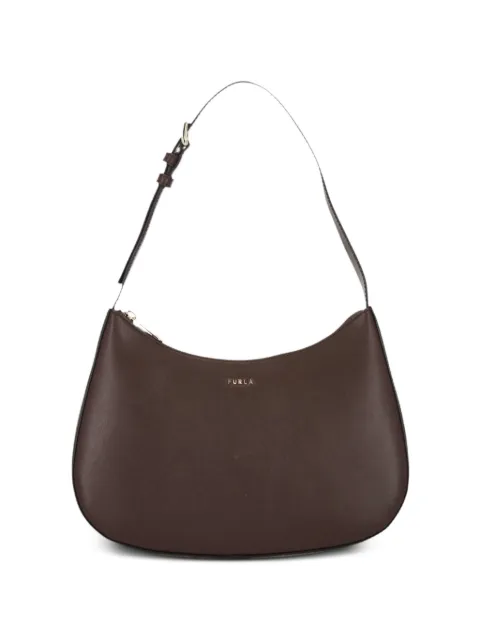 Furla logo-lettering leather shoulder bag Brown WB02167BX31042460S